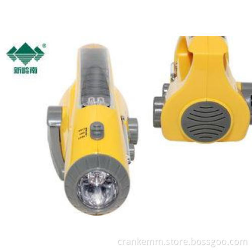 Portable Weather Rechargeable Flashlight Radio Hand Crank A